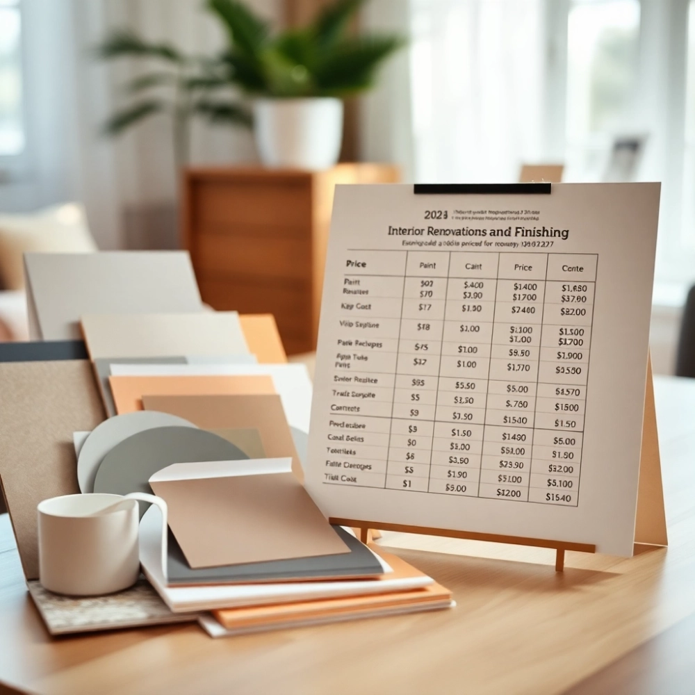 Cennik  Remonty i wykończenia wnętrz