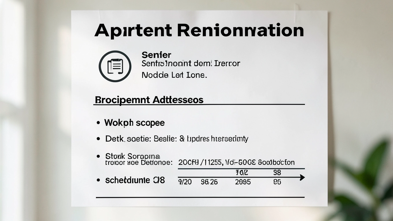Kluczowe elementy zawiadomienia o remoncie mieszkania