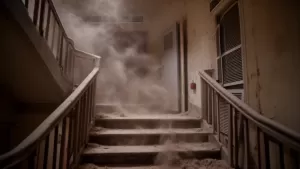 Remont w mieszkaniu i kurz na klatce