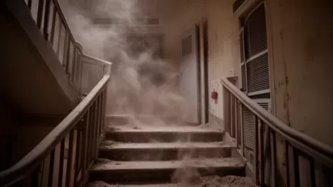 Remont w mieszkaniu i kurz na klatce