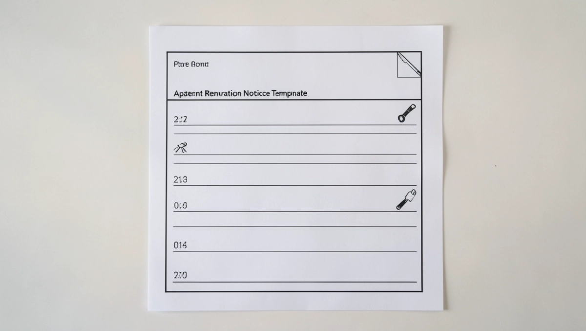 Zawiadomienie o remoncie mieszkania wzór